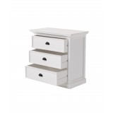 Novo Solo Bedside Drawer Unit - Angled with Drawers Opened