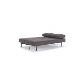 Cassius Quilt Deluxe Sofa With Chrome Legs and White Leather Look - Fully Reclined
