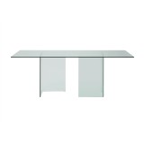 Casabianca MIAMI Collection Clear Glass Dining Table - Front