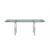 FROSTY Extendable Glass Dining Table - Front
