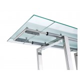 FROSTY Extendable Glass Dining Table - Bottom view