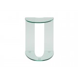 LIDO Clear Glass End Table - Front