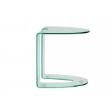 LIDO Clear Glass End Table - Side