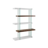 Casabianca IL VETRO Bookcase - Angled View White BG