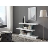 Casabianca Il Vetro High Gloss White Lacquer Bookcase - Lifestyle