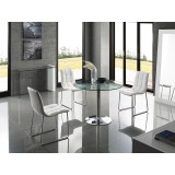 Casabianca BUONO Console Table In High Gloss White Lacquer With Clear Glass - Lifestyle 2