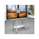 Casabianca CLARITY Collection High Gloss White Lacquer Console Table - Lifestyle - Wide Shot