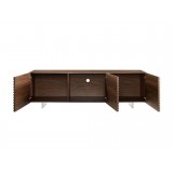 MOON Walnut Veneer Entertainment Center - Drawers Opened