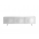 MOON White Lacquer Entertainment Center - Front