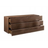 MOON High Gloss Walnut Dresser - Drawers Opened