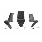 BOULEVARD Dark Gray Eco-leather Dining Chair - Lifestyle