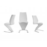 BOULEVARD White Eco-leather Dining Chair - Set of 3