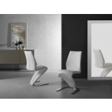 BOULEVARD White Eco-leather Dining Chair - Lifestyle