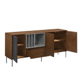 Casabianca CALICO Buffet-server - Angled View in White BG with Open Drawers