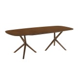Casabianca CALICO Dining Table In Walnut Veneer - Angled