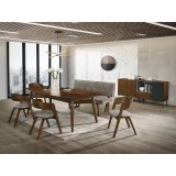 Casabianca BENTLEY Dining Table In Walnut Veneer - Lifestyle 1