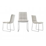 LEANDRO Light Gray Dining Chair - Set of 3