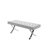 LOFT Collection White Eco-Leather Bench