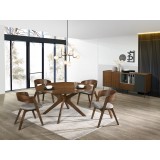 Casabianca CALICO Dining Chair In Walnut Veneer - Lifestyle 1