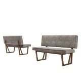 Casabianca CALICO Bench In Walnut Veneer - White BG