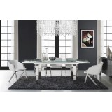 CLOUD Collection Stainless Steel Extendable Dining Table