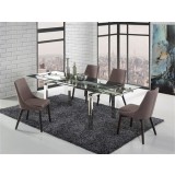 CLOUD Collection Stainless Steel Extendable Dining Table