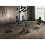 VALENTINO Dark Gray Eco-leather Dining Chair 