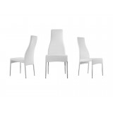 VALENTINO White Eco-leather Dining Chair - Set of 3