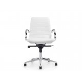 Casabianca HORIZON Arm White Eco-leather Office Chair - Front