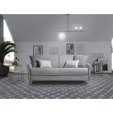 Habitat Queen Size Sofa Bed In Light Gray Linen With Gray Feet - Lifestyle