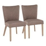 LumiSource Addison Dining Chair - Set of 2 - GREY 
