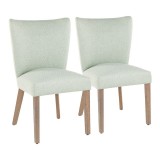 LumiSource Addison Dining Chair - Set of 2 - GREEN 