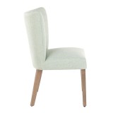 LumiSource Addison Dining Chair - Set of 2 - GREEN - Side
