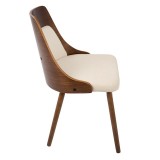 LumiSource Anabelle Dining Chair - CREAM - Side