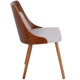 LumiSource Anabelle Dining Chair - GREY - Side