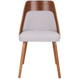 LumiSource Anabelle Dining Chair - GREY - Front