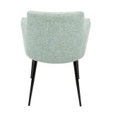 LumiSource Andrew Dining Chair - Set Of 2 - GREEN; BLACK LEGS - Rear
