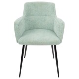 LumiSource Andrew Dining Chair - Set Of 2 - GREEN; BLACK LEGS - Front