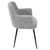 LumiSource Andrew Dining Chair - Set Of 2 - GREY; BLACK LEGS - Side