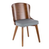 LumiSource Bocello Chair - GREY - Perspective