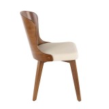 LumiSource Bocello Chair - CREAM - Side