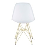 LumiSource Brady Chair - Set of 2 - WHITE - Rear
