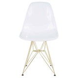LumiSource Brady Chair - Set of 2 - WHITE - Front