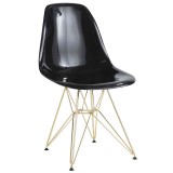 LumiSource Brady Chair - Set of 2 - BLACK - Perspective