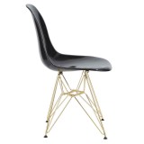 LumiSource Brady Chair - Set of 2 - BLACK - Side