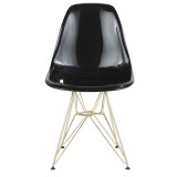 LumiSource Brady Chair - Set of 2 - BLACK - Front