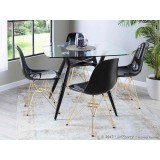 LumiSource Brady Chair - Set of 2 - BLACK - Lifestyle