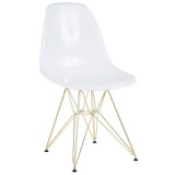 LumiSource Brady Chair - Set of 2 - WHITE - Perspective