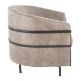 LumiSource Colby Tub Chair - STONE - Side