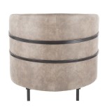 LumiSource Colby Tub Chair - STONE - Rear